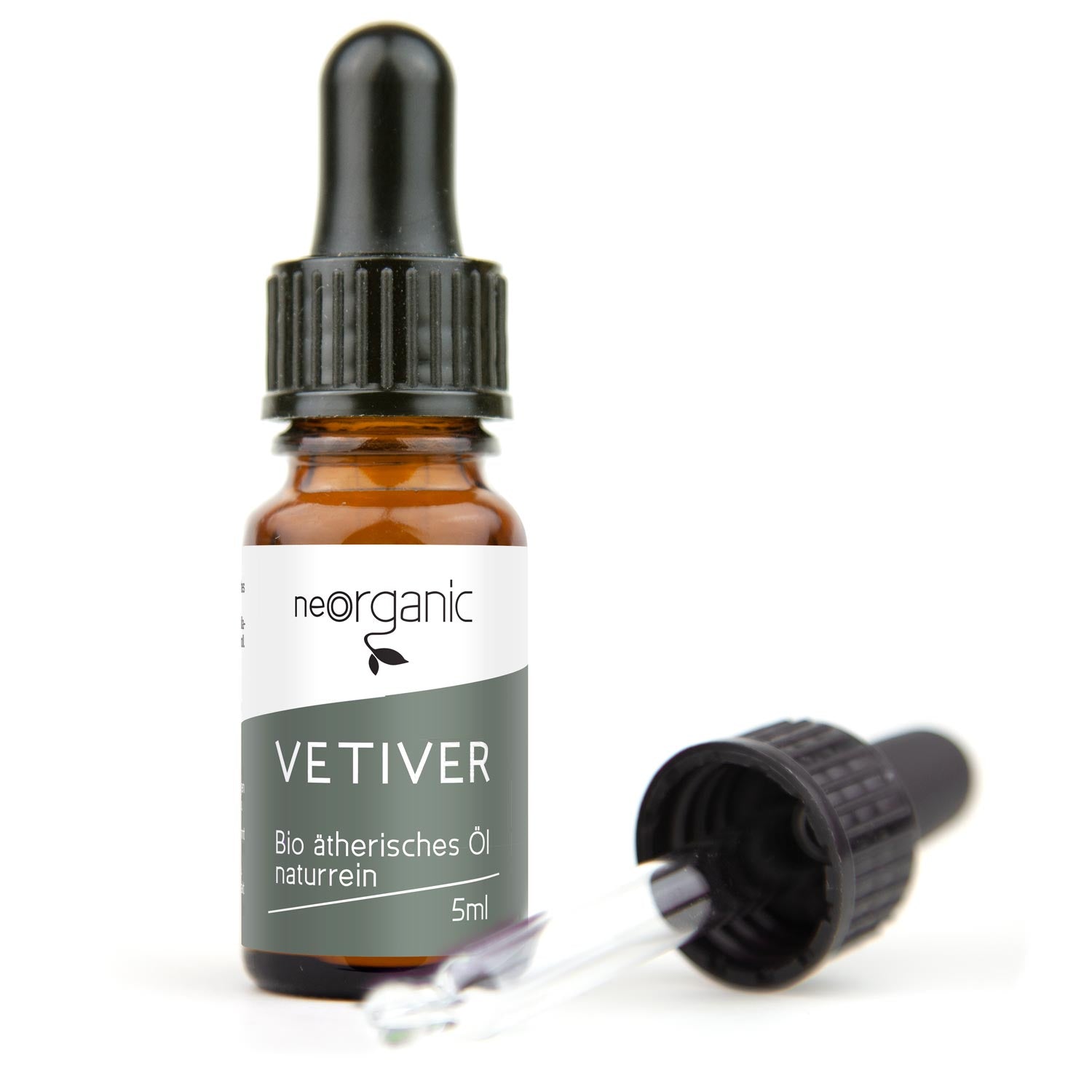 Bio Vetiveröl (Vetiveria Zizanioides) - naturreines ätherisches Öl mit Pipette