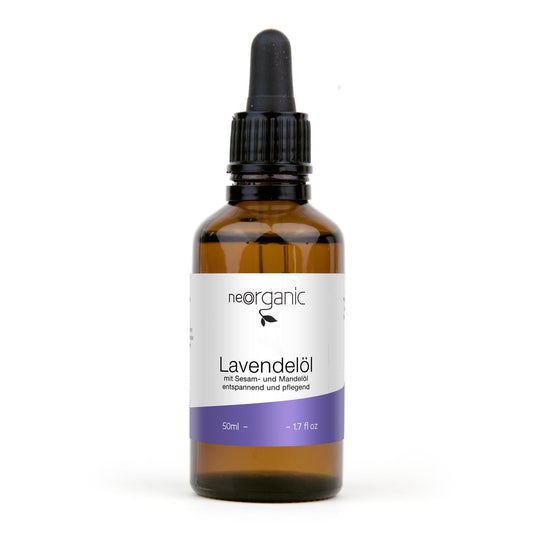 Bio Lavendelöl (Lavandula Angustifolia) auf Mandel- und Sesamöl-Basis – mildes Körperöl