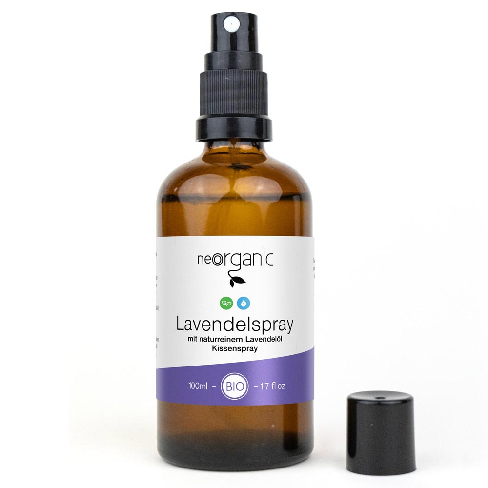 bio Lavendelspray, kissenspray mit naturreinem ätherischen Lavendelöl