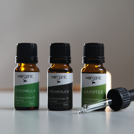 Yoga Set - Bio Kampfer (Ravintsara), Weihrauch, Citronella