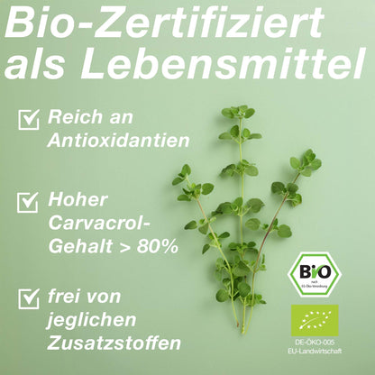 Bio Oregano-Öl (Origanum Vulgare), 80% Carvacrol - 30ml
