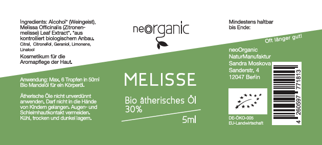 Bio Melisse, Zitronenmelisse (Melissa Officinalis L.) 30% - Bulgarische Zitronenmelisse
